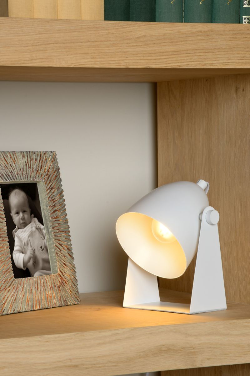 Lucide CHAGO - Stolná lampa - 1xE14 - Biela